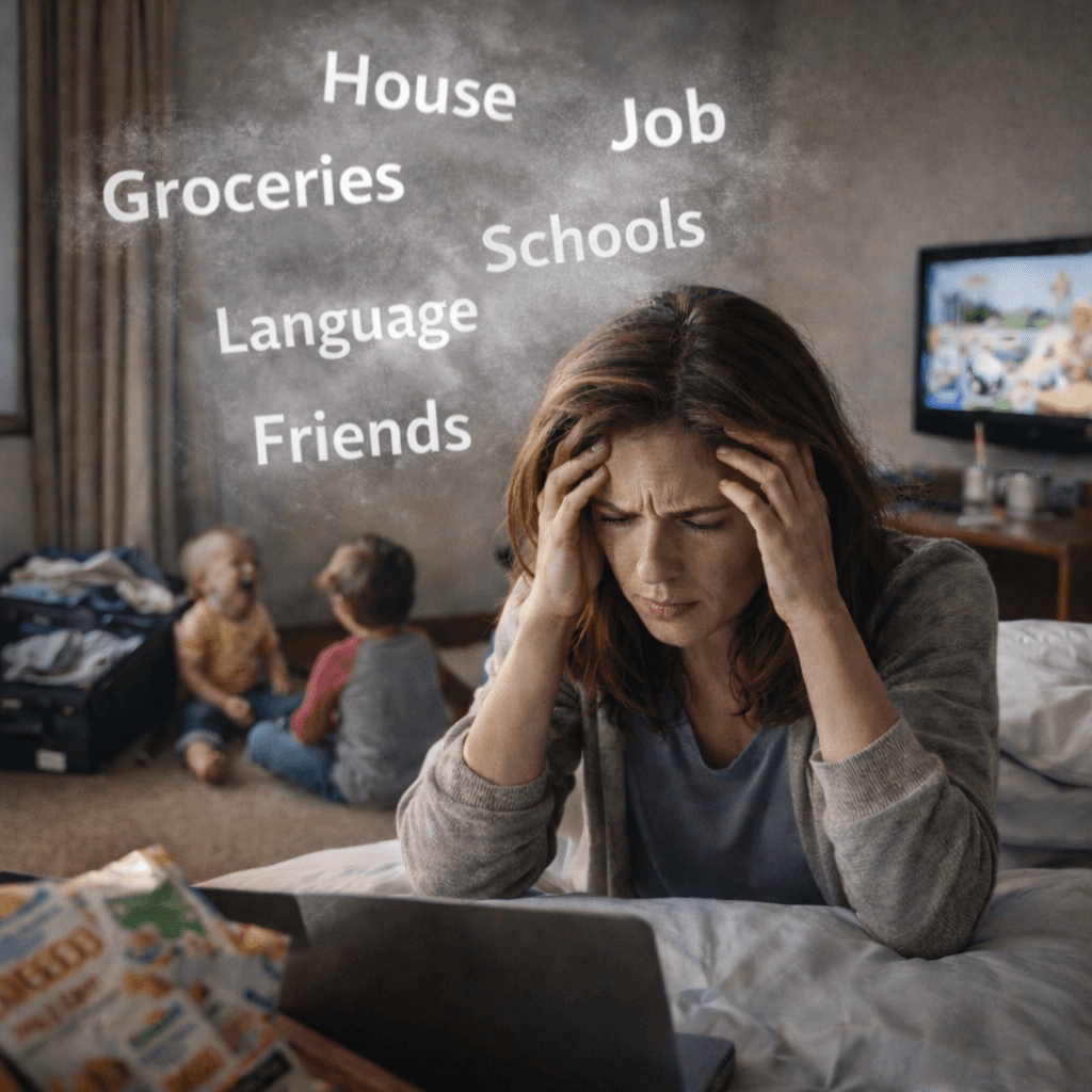 The uncertainty and weight of figuring out a new country on your own.